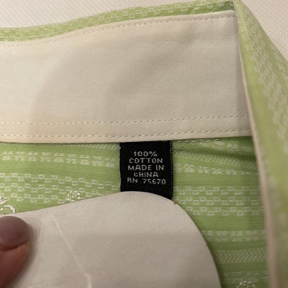 𝅺parc 81 Green Tailored Mens Dress Shirt - Large - Neck 16.5 - Picture 4 of 4